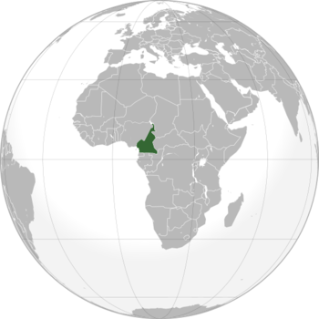 موقع الكاميرون في العالم.