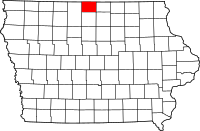 Map of Iowa highlighting