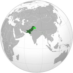 Location of پاكستان