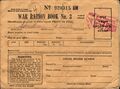 US Ration Book No. 3 circa 1943, front