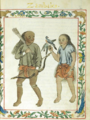 A couple belonging to the Zambal warrior-hunter class. The image shows a culture of falconry