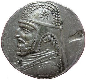 Tetradrachm of the Parthian monarch Orodes I, Seleucia mint.jpg