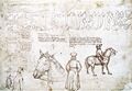 Sketches of John VIII at the Council of Florence, by Pisanello