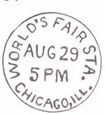 1893 postmark used at the Exposition