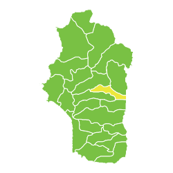 موقع ناحية عين التينة في محافظة اللاذقية.