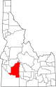 State map highlighting Elmore County