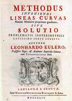 The title page of Euler's Methodus inveniendi lineas curvas.