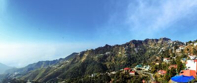 Panoramic view of Mussoorie