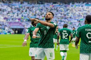 من مباراة السعودة والأرجنتين في 22 نوفمبر 2022