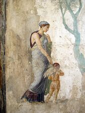 Mosaic of a robed Peitho