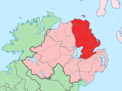مقاطعة أنتريم County Antrimموقع