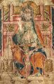 The Father, The Holy Spirit, and Christ crucified, depicted in a Welsh manuscript 1390–1400ح. 1390–1400