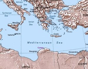 Location of قورينا