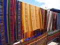 Textiles made from Alpaca wool at the Otavalo Artisan Market in the Andes Mountains, Ecuador