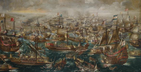 معركة لپانتو بريشة أندريس ڤان إيرتڤلت (1640)