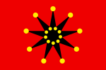 Chinese-army Wuhan flag (1911-1928) 18 dots.svg