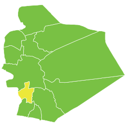 موقع ناحية القريا في محافظة السويداء.