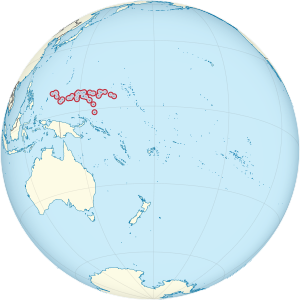 Location of the Federated States of Micronesia
