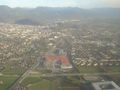 Salzburg seen on takeoff from Salzburg Airport
