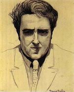 پورتريه ذاتي، ح. 1923، حبر على ورق، 25 × 21 سم، مجموعة خاصة