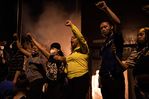 Protesters outside the Minneapolis 3rd Police Precinct May 28 2020.jpg