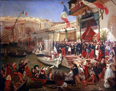 وصول المارشال راندون إلى مدينة الجزائر في عام 1857