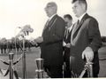 Franz Jonas, the president of Austria, in visit in Bucharest, Romania (1969)