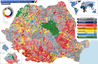 Romanian Presidential Elections 2024 - First Round - U.A.T. level.svg