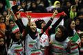 أنصار أحمدي نجاد بعد إعلان فوزه بالرئاسة لفترة ثانية في انتخابات 2009.