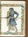 Javanese Warrior with a spear and shield from "Iaua" (modern-day Java, Indonesia)