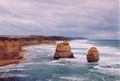 The Twelve Apostles as seen eastward from the lookout point