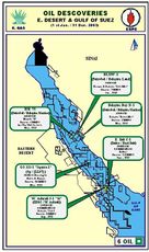 اكتشافات الغاز في الصحراء الشرقية وخليج السويس.