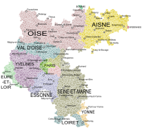 Traditional counties of the province of Île-de-France