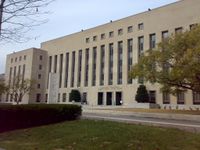 Exterior view of the E. Barrett Prettyman Courthouse building in Washington, D.C.