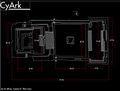 Plan of Monte Alban's System IV structure, cut from a 3D laser scan image.