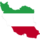Flag-map of Iran