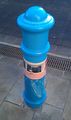 Bollard in the style of A Bigger Splash by David Hockney