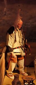 Pazyryk man (reconstruction from burials, Anokhin Museum).[16]