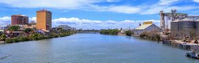 Iloilo River, with the Iloilo River Esplanade along its banks