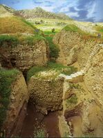 The Tower of Jericho was built at the end of Pre-Pottery Neolithic A, 8000 BCEح. 8000 BCE.