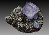 Purple fluorite and sphalerite, from the Elmwood mine, Smith county, Tennessee, US
