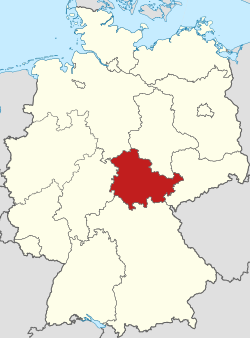 Locator map Thuringia in Germany.svg
