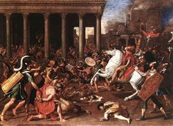 تدمير هيكل القدس، رسم نيكولا پوسان، 1637، زيت على كنڤاه.