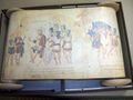left: The Mudil Psalter, أقدم psalter كامل باللغة القبطية (المتحف القبطي، القاهرة القبطية، مصر). وسط: The Codex Armenicus Rescriptus, a 6th/10th century parchment containing Armenian and Syriac liturgy (The Schøyen Collection). يسار: لفافة جوشوا، مخطوط باليونانية ملون من القرن العاشر، صـُنع غالباً في القسطنطينية (مكتبة الڤاتيكان، روما).
