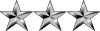 three silver stars