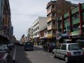 Looking north from near the clocktower along Jalan Temenggong in Kota Bharu