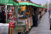 Left:Barkhor. Right:Jokhang Market