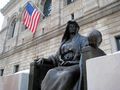 Personification of "Science" at main entrance