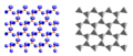 Phyllosilicate, mica group, muscovite (red: Si, blue: O)