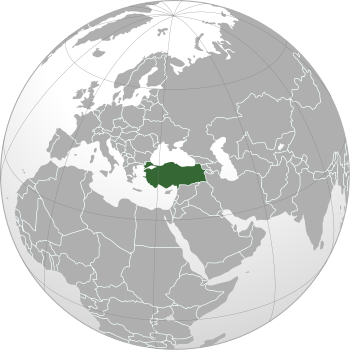 الموقع في تركيا